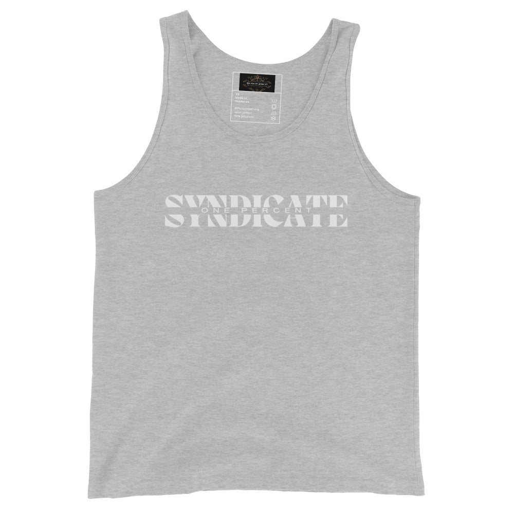 Split Syndicate Tank Top - White Logo