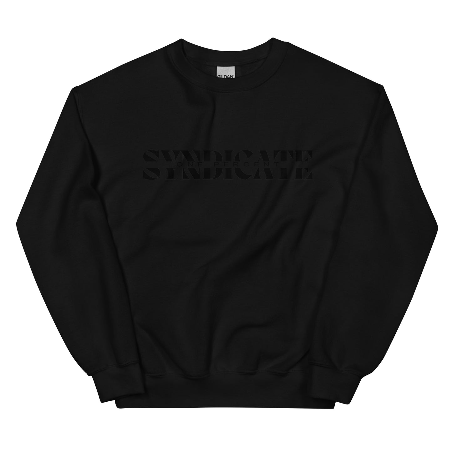 Male Split Syndicate Crewneck - Black Logo