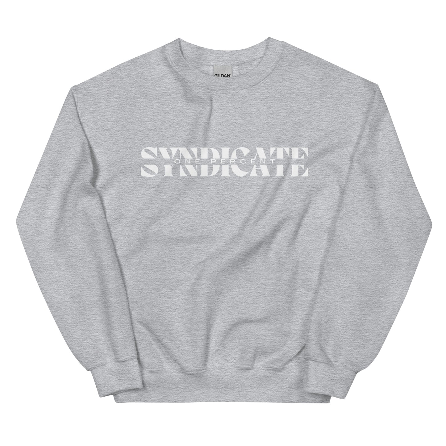 Male Split Syndicate Crewneck - White Logo