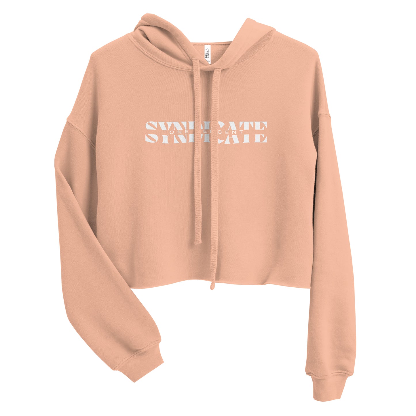 Split Syndicate Crop Hoodie - White Logo