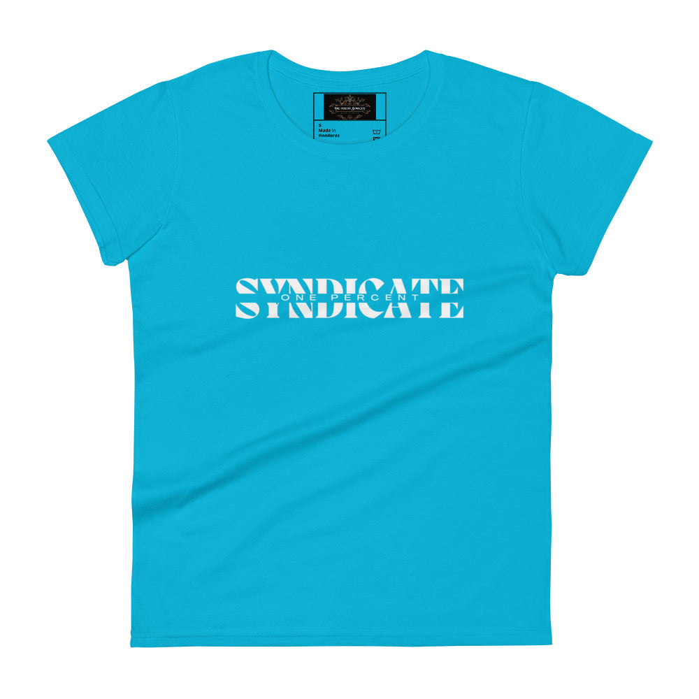 Female Split Syndicate T-Shirt - White Logo