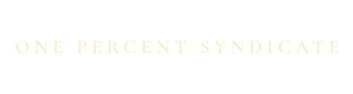 One Percent Syndicate horizontal wordmark, cream