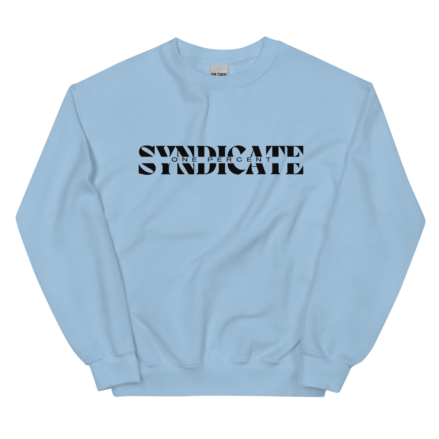 Female Split Syndicate Crewneck- Black Logo