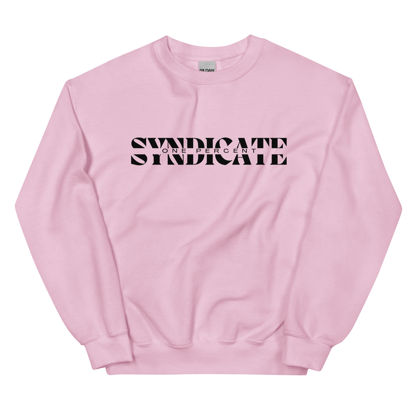 Female Split Syndicate Crewneck- Black Logo