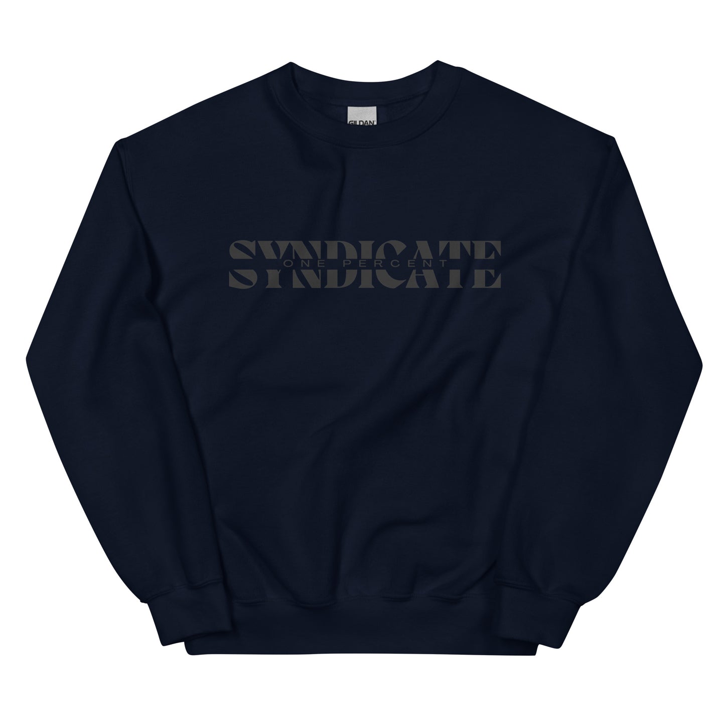 Female Split Syndicate Crewneck- Black Logo