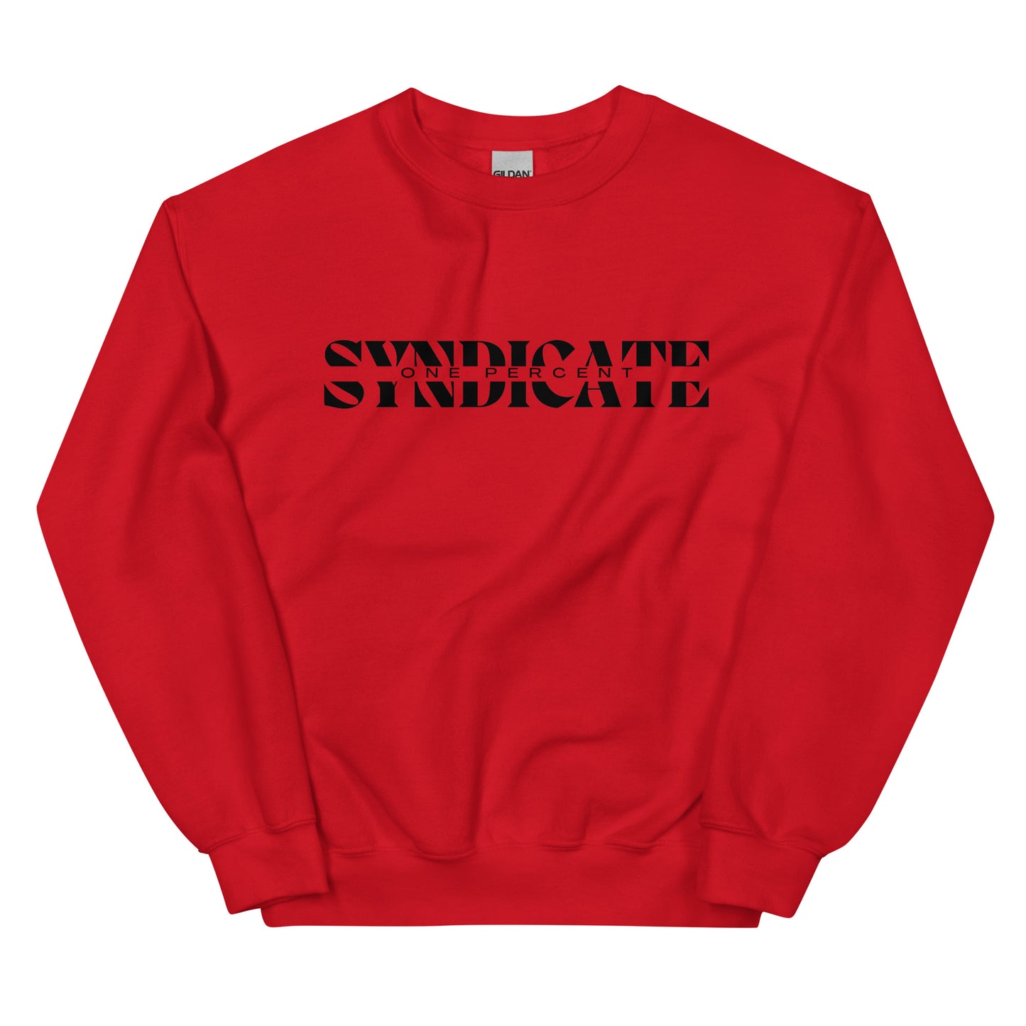 Female Split Syndicate Crewneck- Black Logo