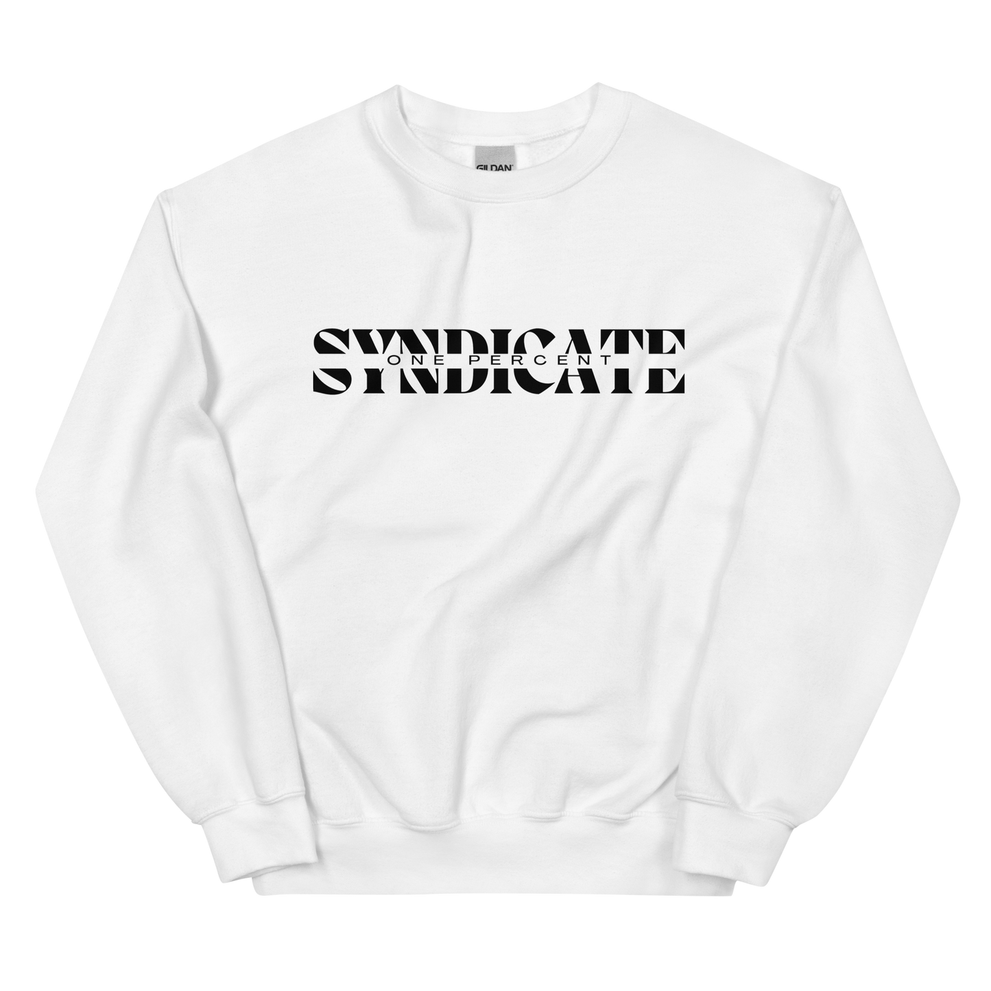 Female Split Syndicate Crewneck- Black Logo