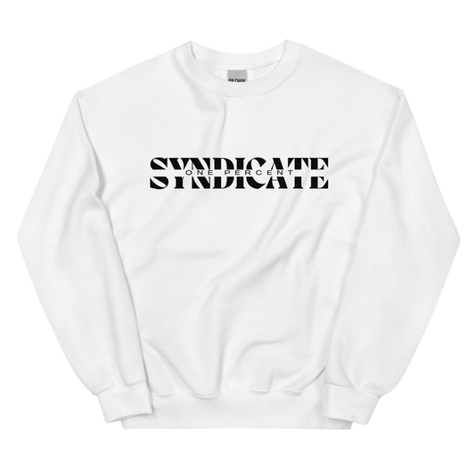 Female Split Syndicate Crewneck- Black Logo