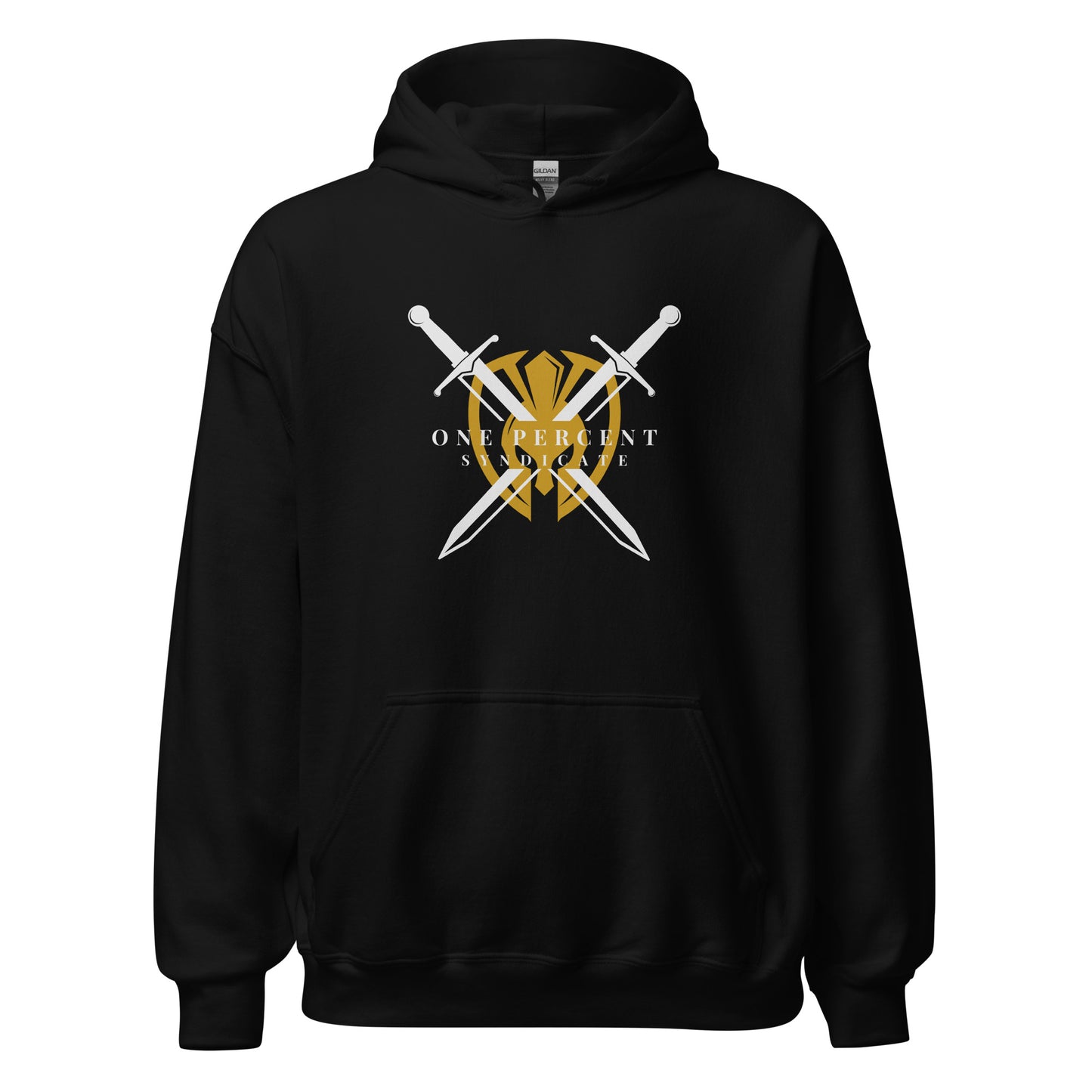 Male Knight's Crest Oversized Hoodie - White Logo