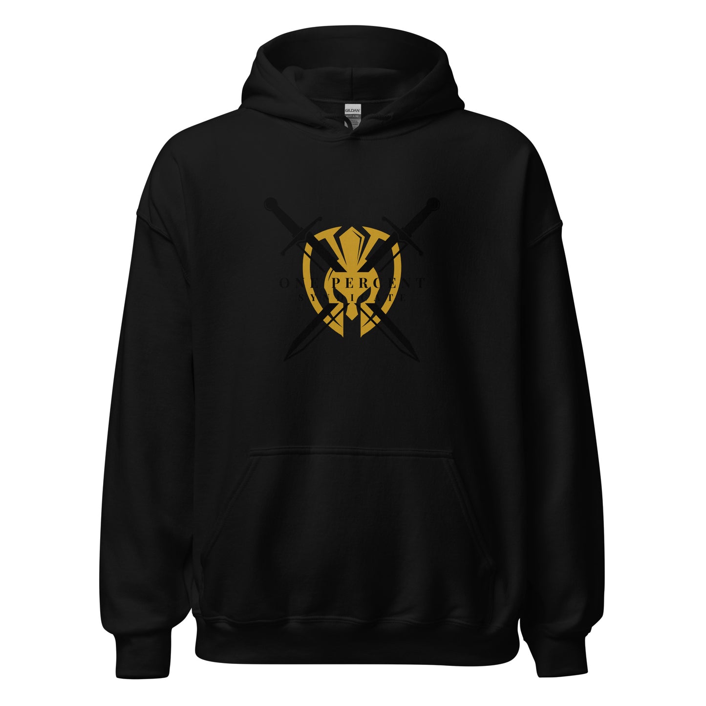 Male Knight's Crest Oversized Hoodie - Black Logo