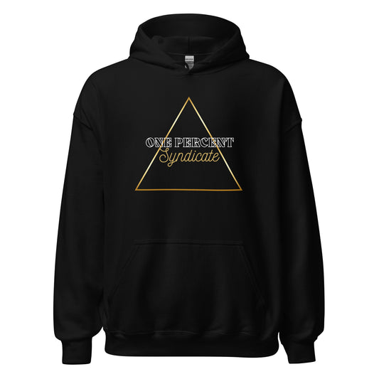 Male Golden Triad Oversized Hoodie - White Logo