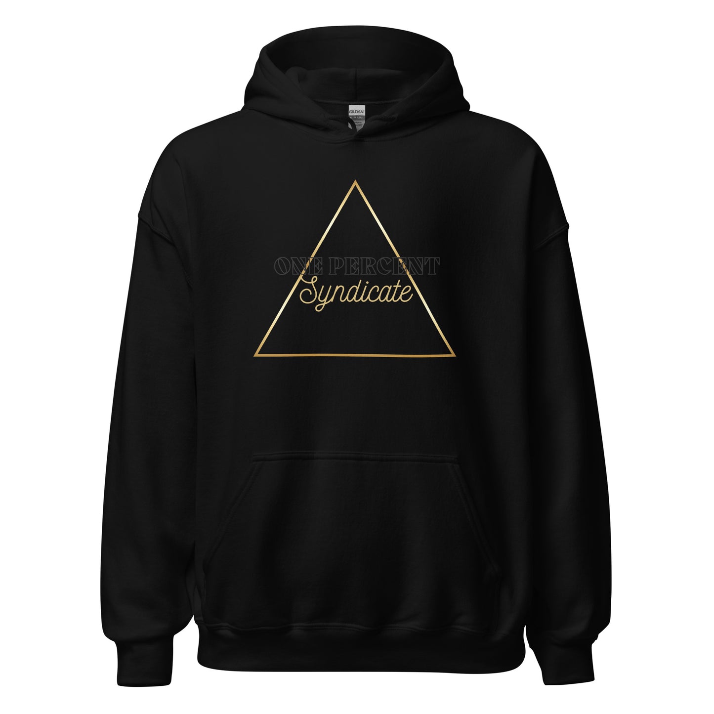 Male Golden Triad Oversized Hoodie - Black Logo