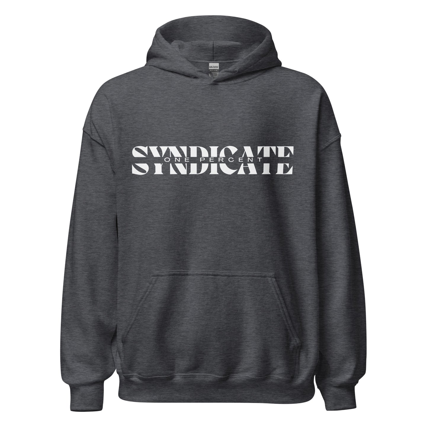 Male Split Syndicate Oversized Hoodie - White Logo