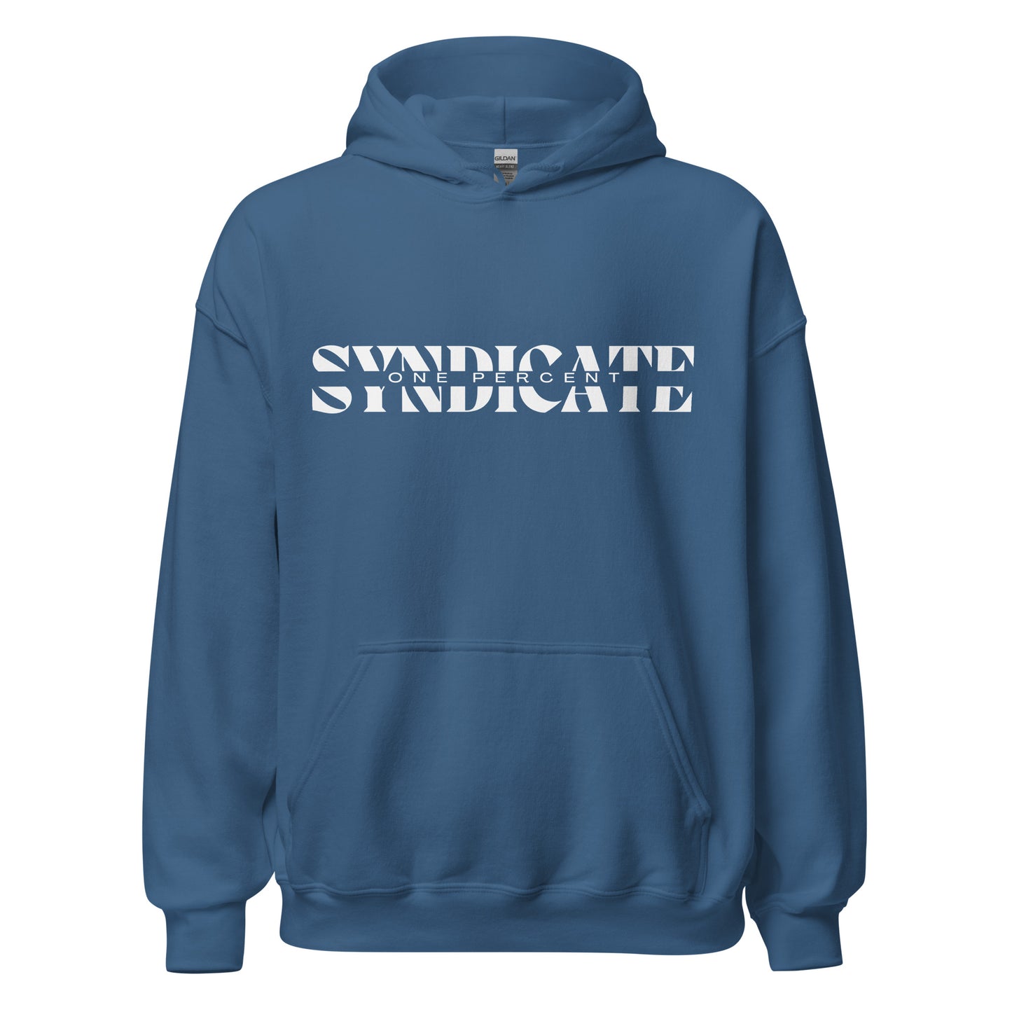 Male Split Syndicate Oversized Hoodie - White Logo