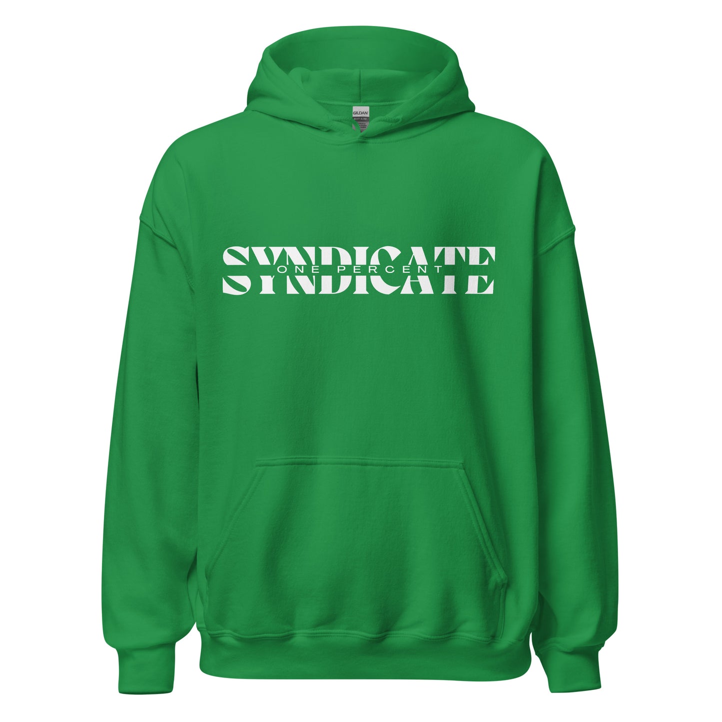 Male Split Syndicate Oversized Hoodie - White Logo