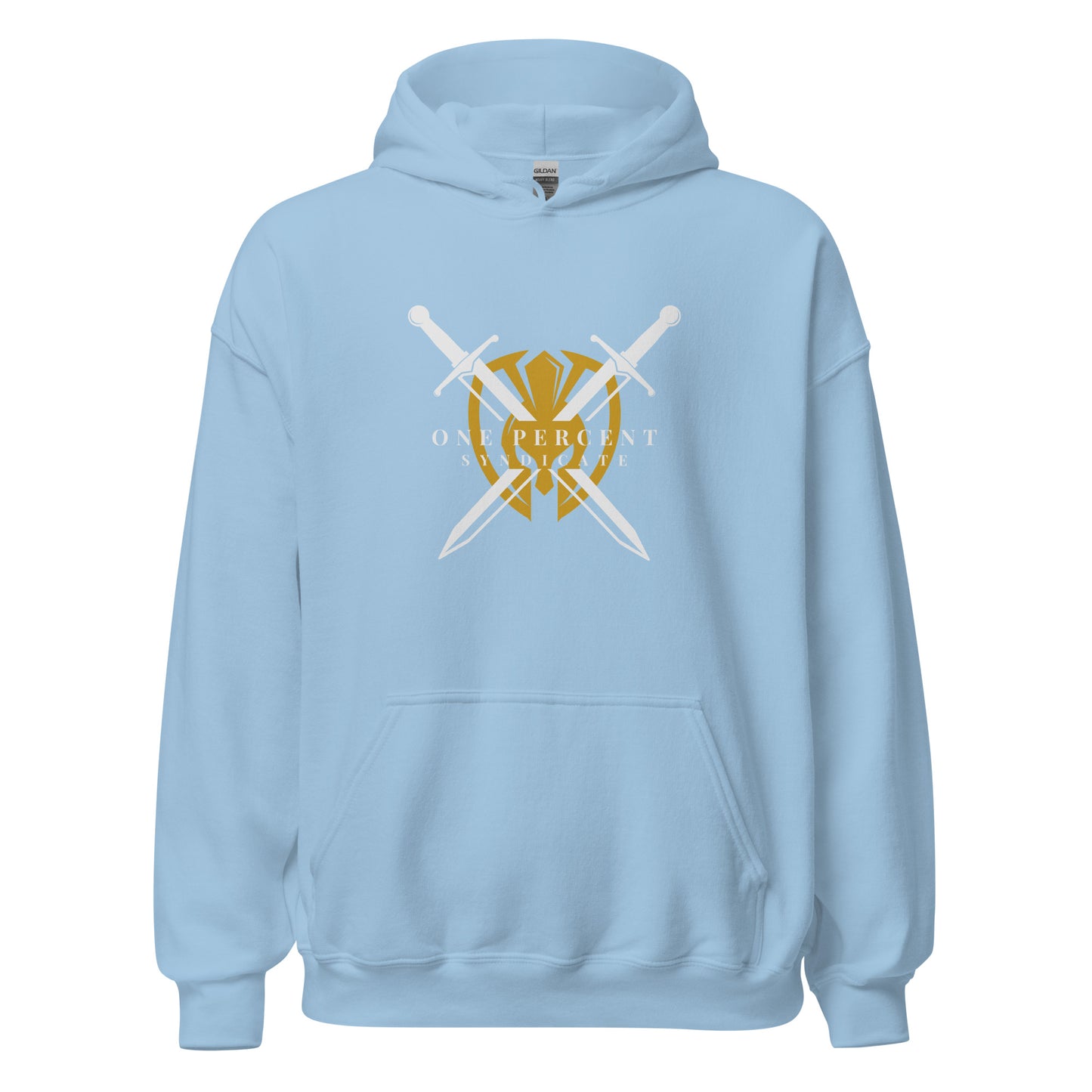 Male Knight's Crest Oversized Hoodie - White Logo