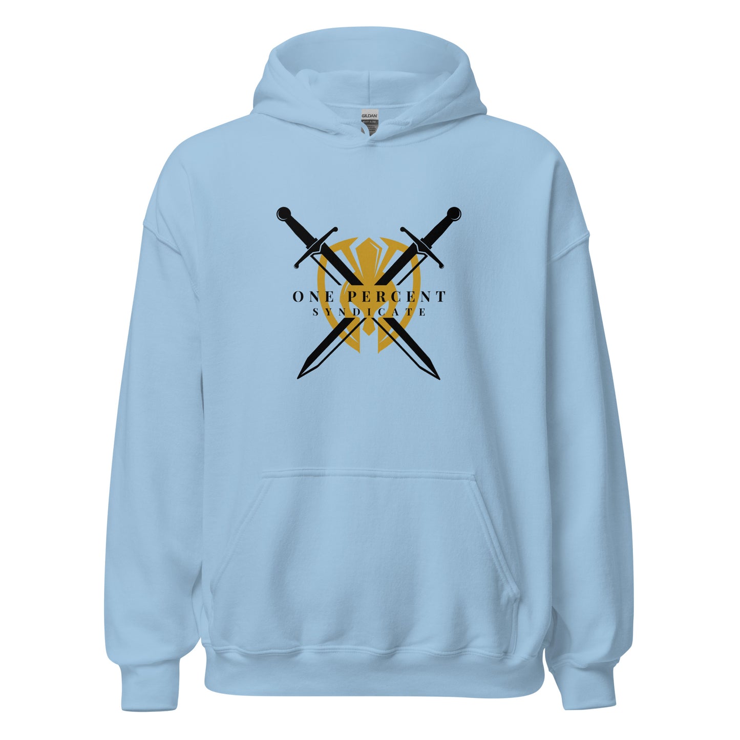 Male Knight's Crest Oversized Hoodie - Black Logo