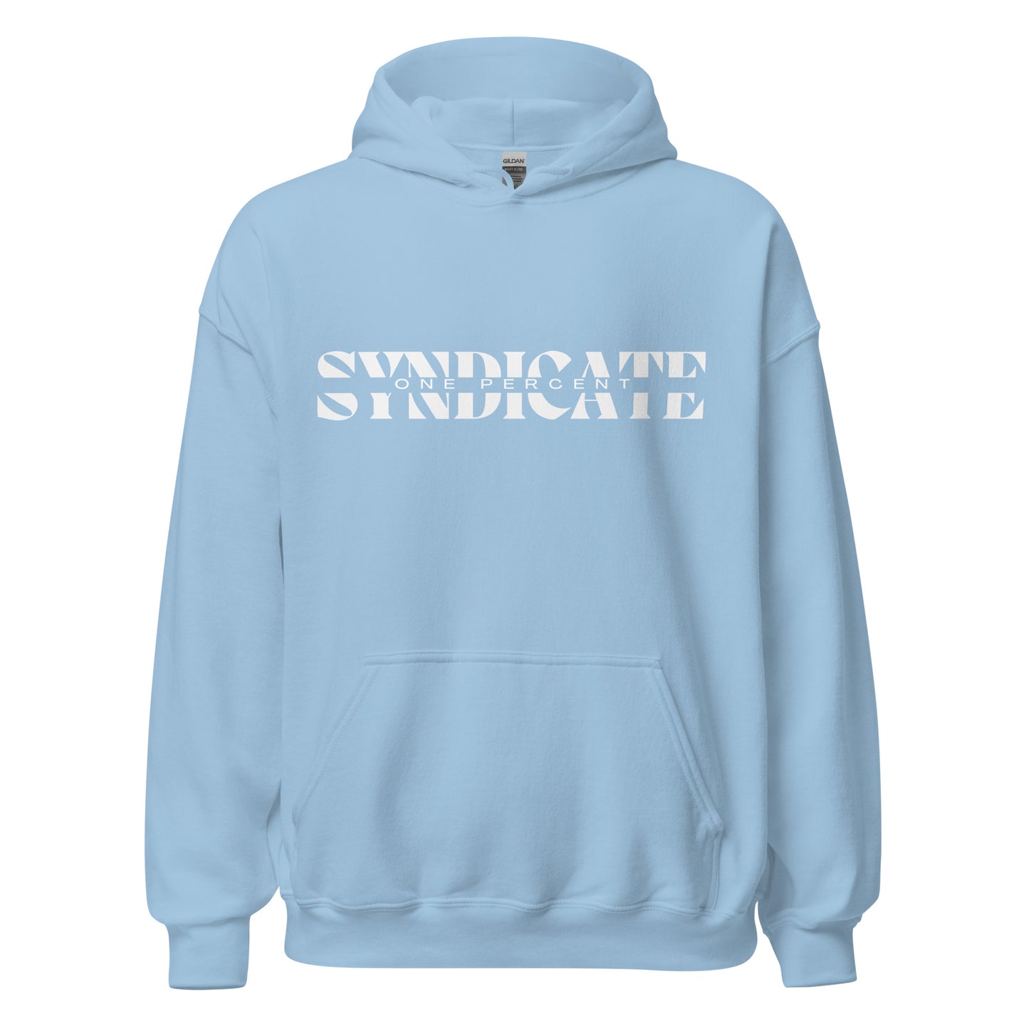 Male Split Syndicate Oversized Hoodie - White Logo