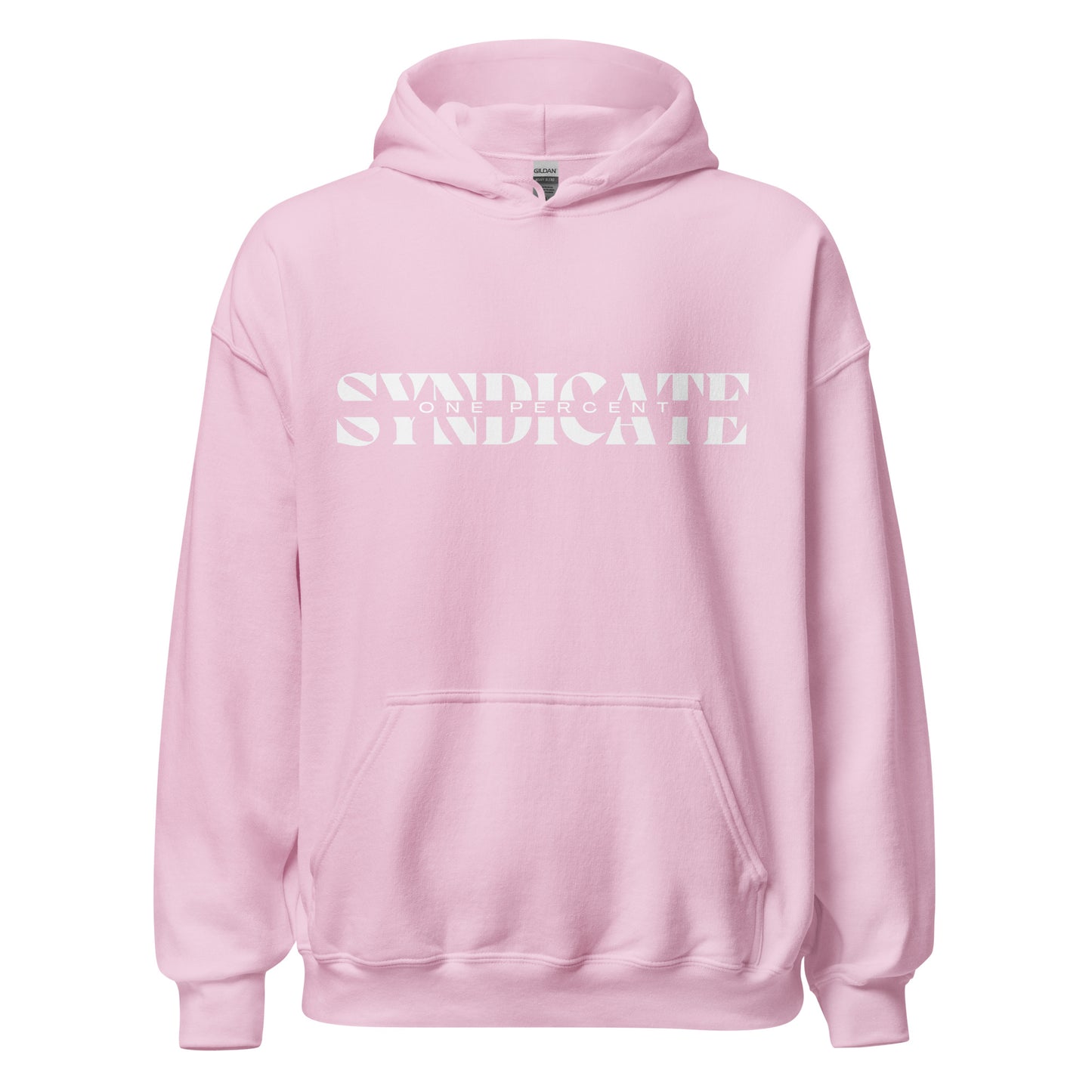 Male Split Syndicate Oversized Hoodie - White Logo