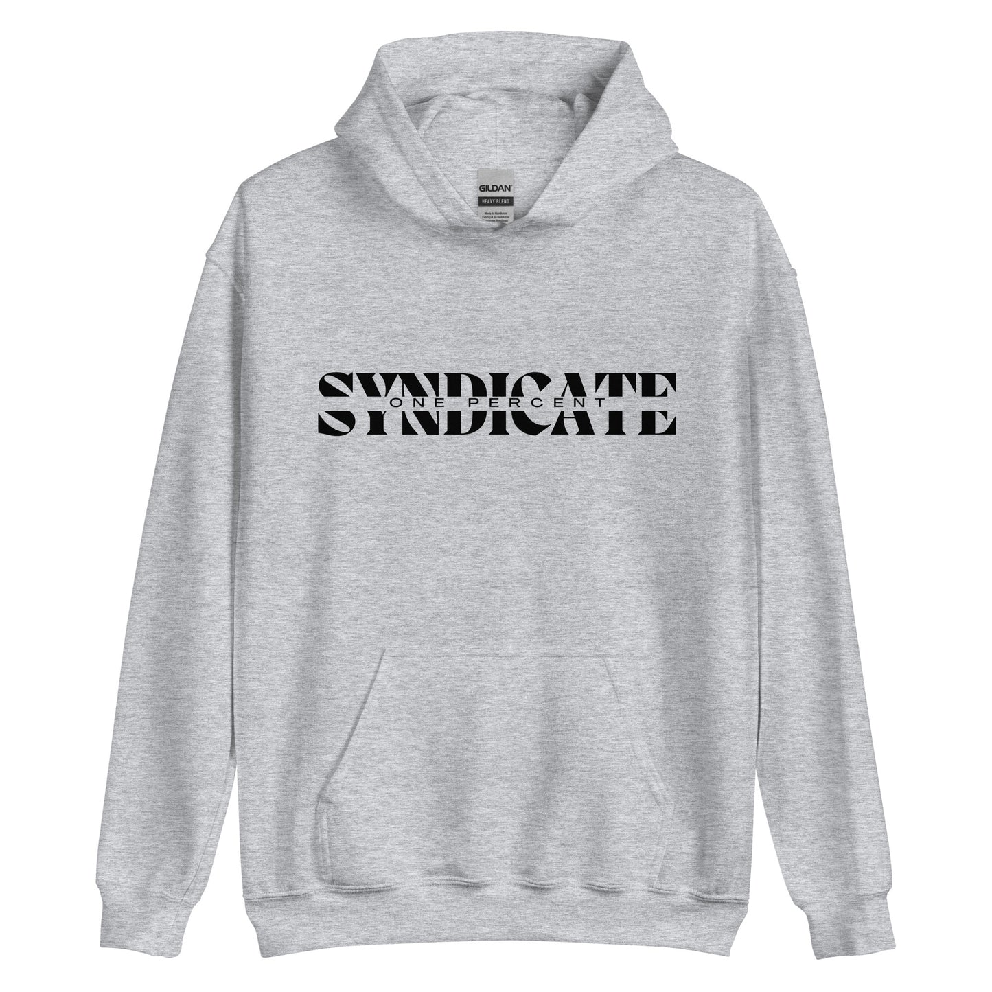 Male Split Syndicate Oversized Hoodie - Black Logo