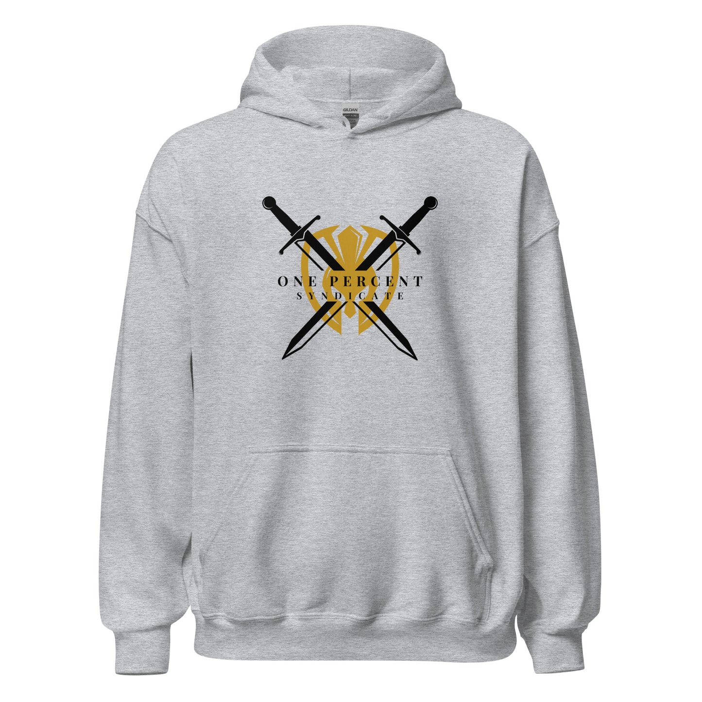 Male Knight's Crest Oversized Hoodie - Black Logo