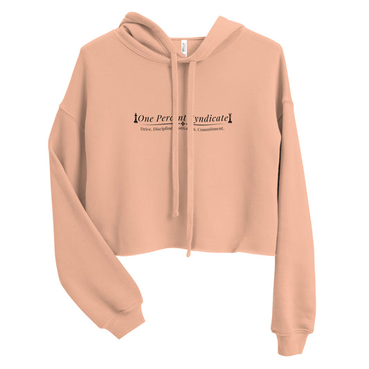 Queen's Commitment Crop Hoodie - Black Logo