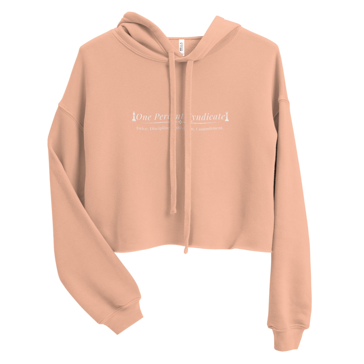 Queen's Commitment Crop Hoodie - White Logo