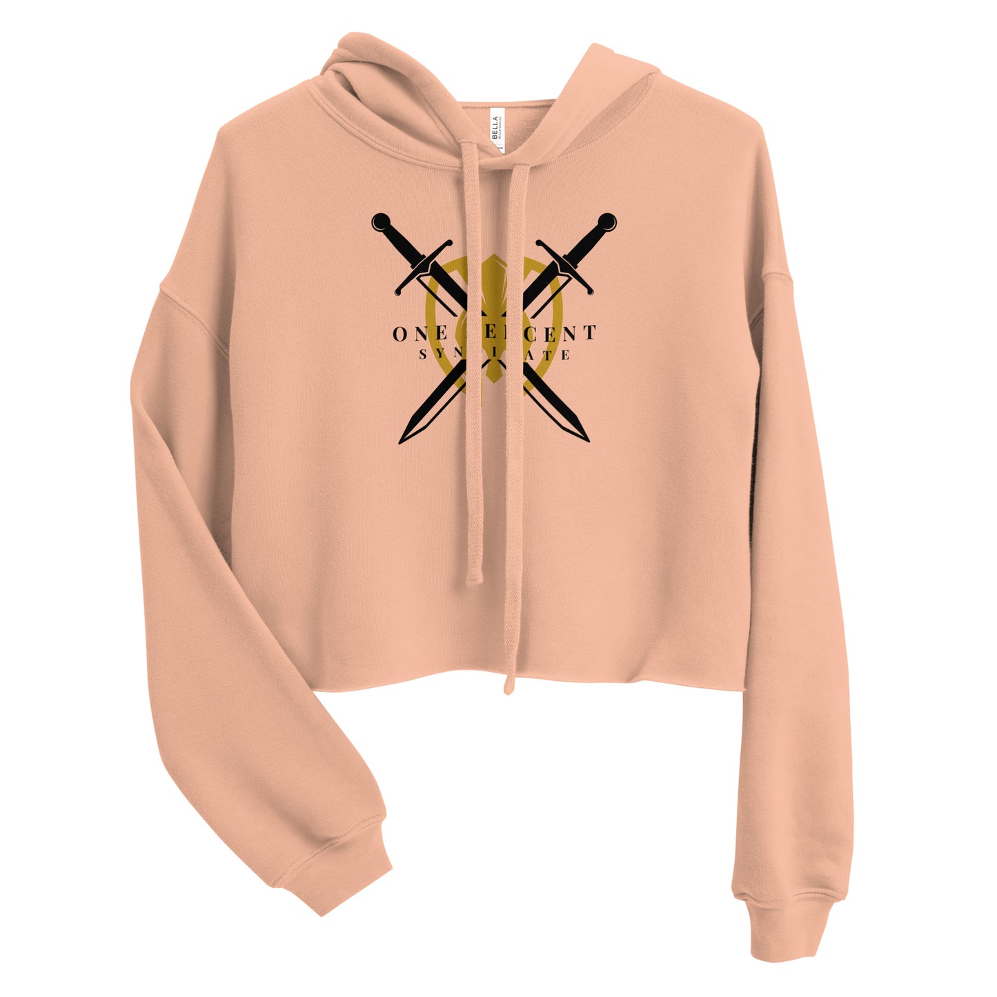 Knight's Crest Crop Hoodie - Black Logo