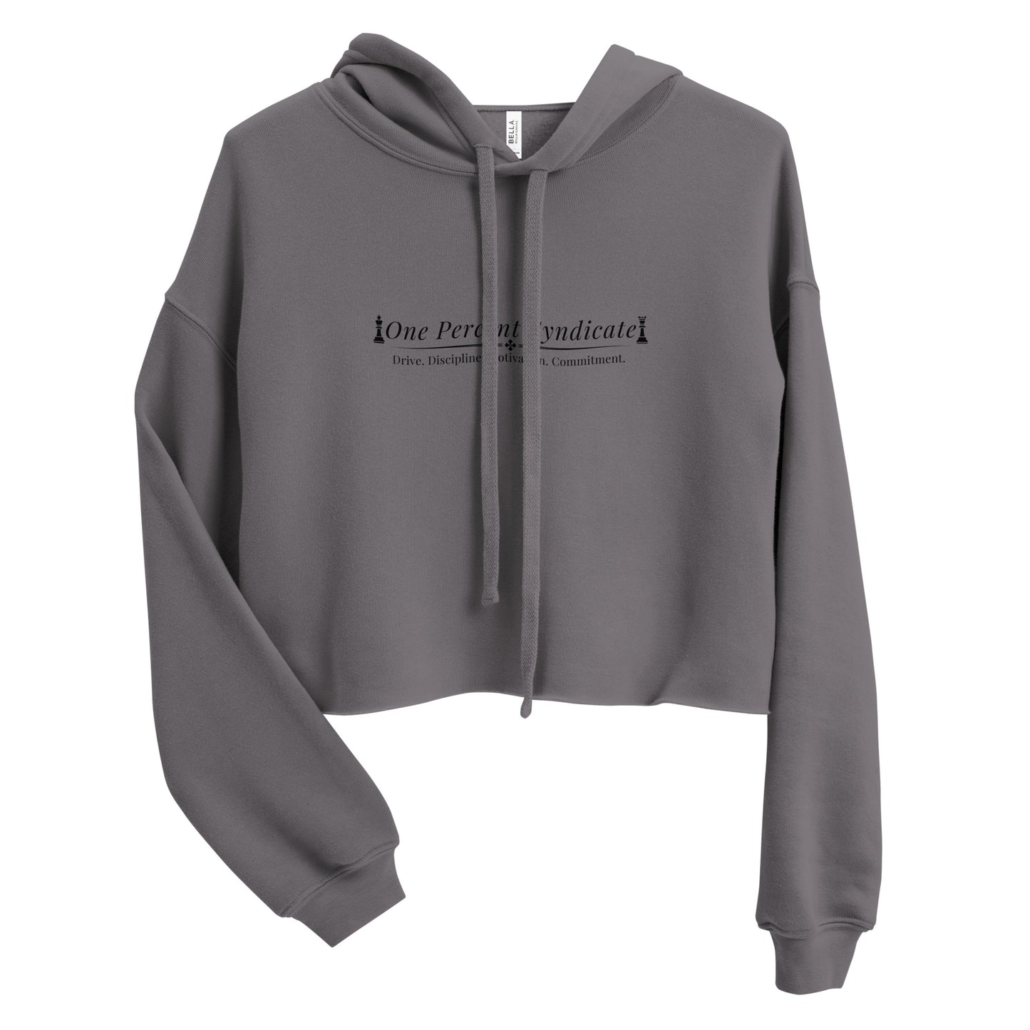 Queen's Commitment Crop Hoodie - Black Logo