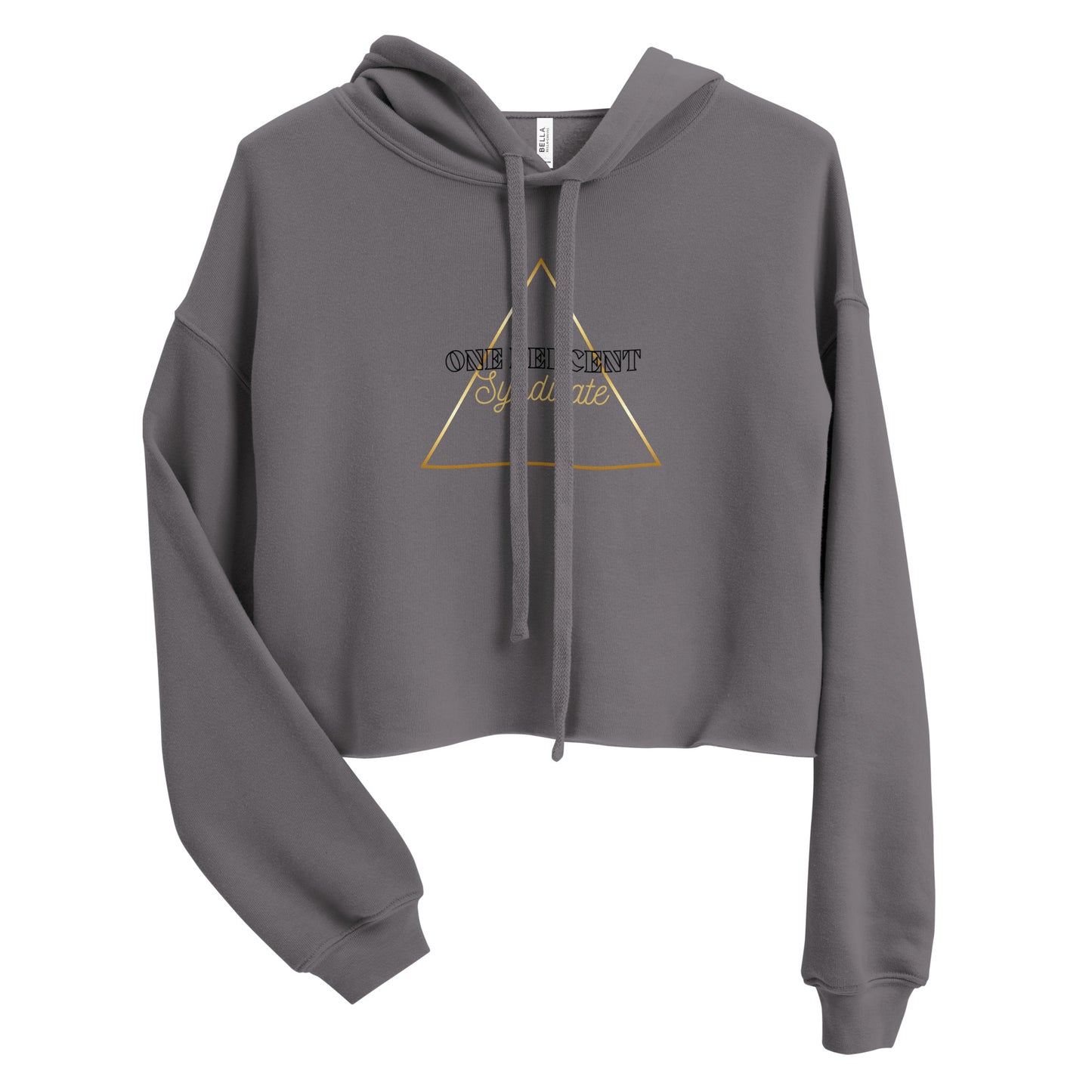 Golden Triad Crop Hoodie - Black Logo