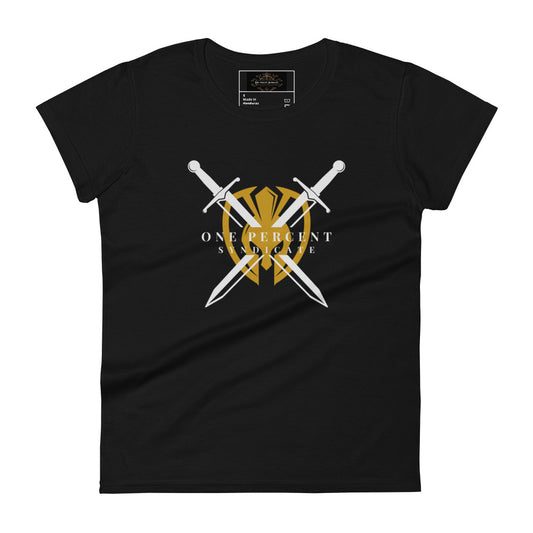 Female Knight's Crest T-Shirt - White Logo