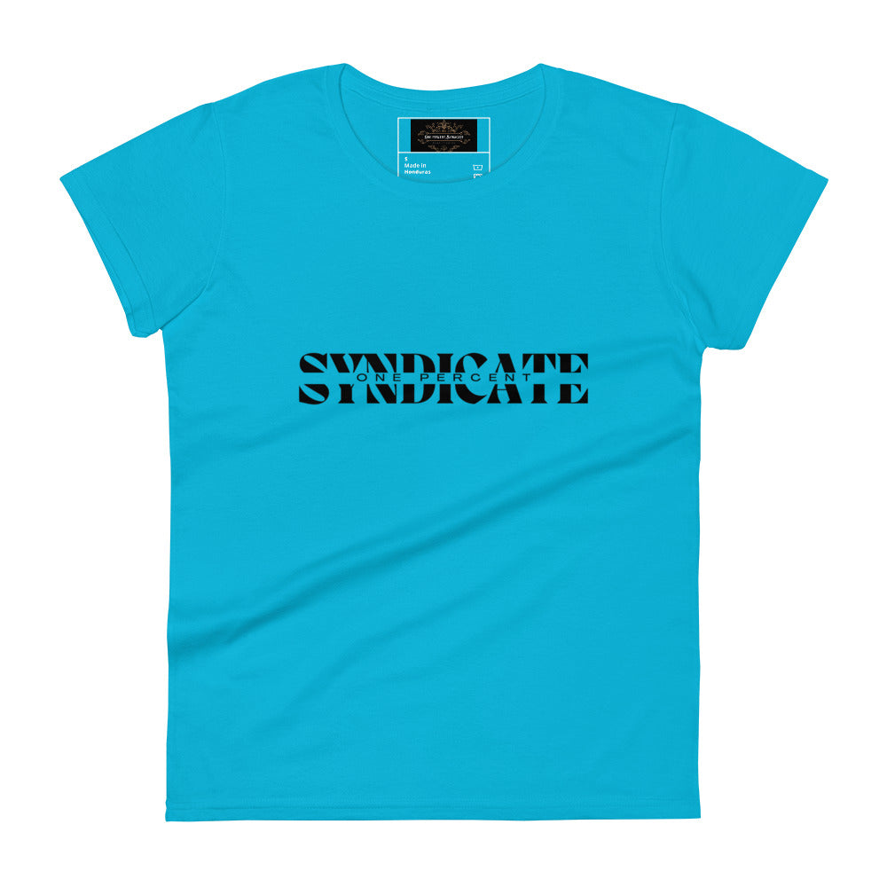 Female Split Syndicate T-Shirt - Black Logo