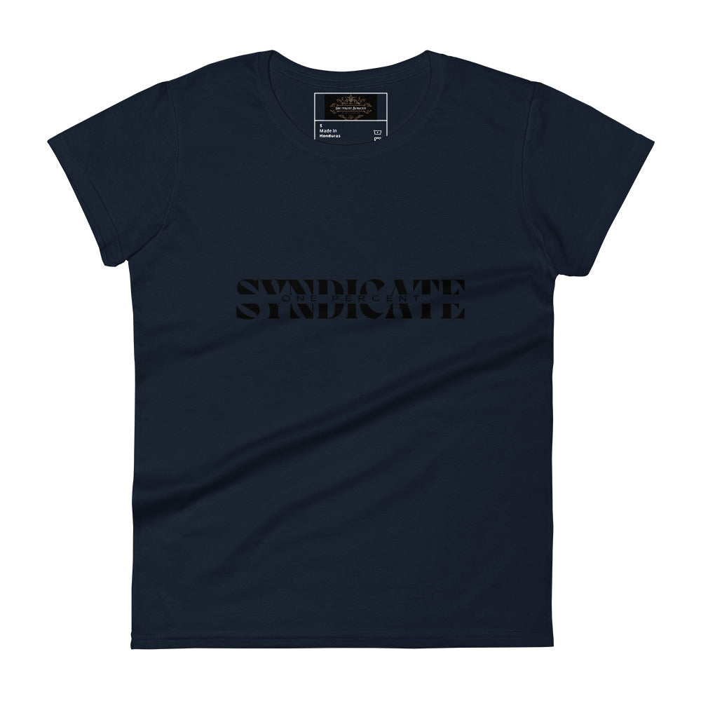 Female Split Syndicate T-Shirt - Black Logo