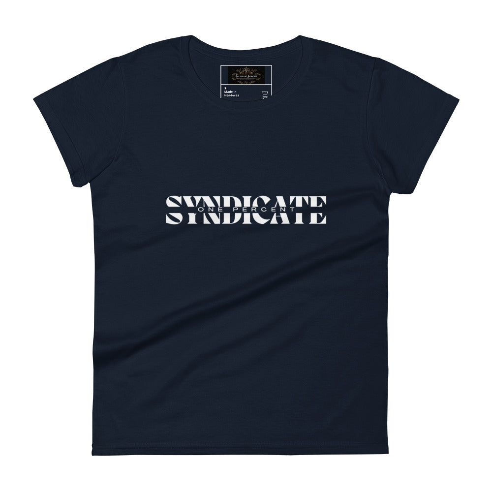 Female Split Syndicate T-Shirt - White Logo