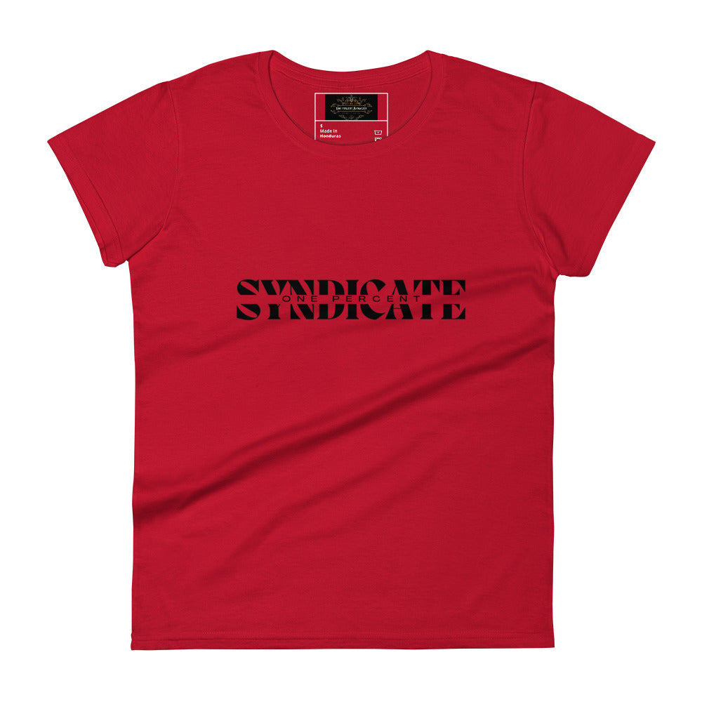 Female Split Syndicate T-Shirt - Black Logo