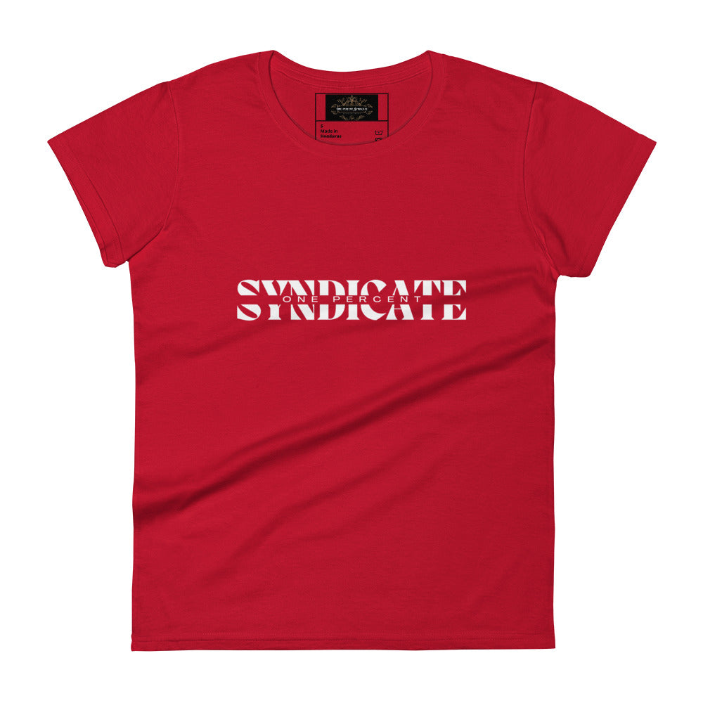 Female Split Syndicate T-Shirt - White Logo